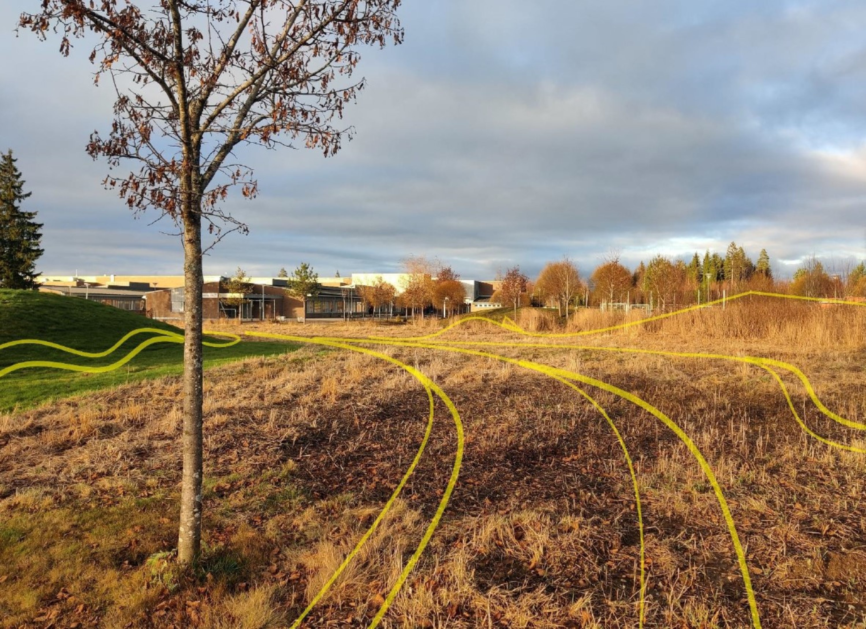 Sykkelanlegget på Gystadmarka snart ferdig