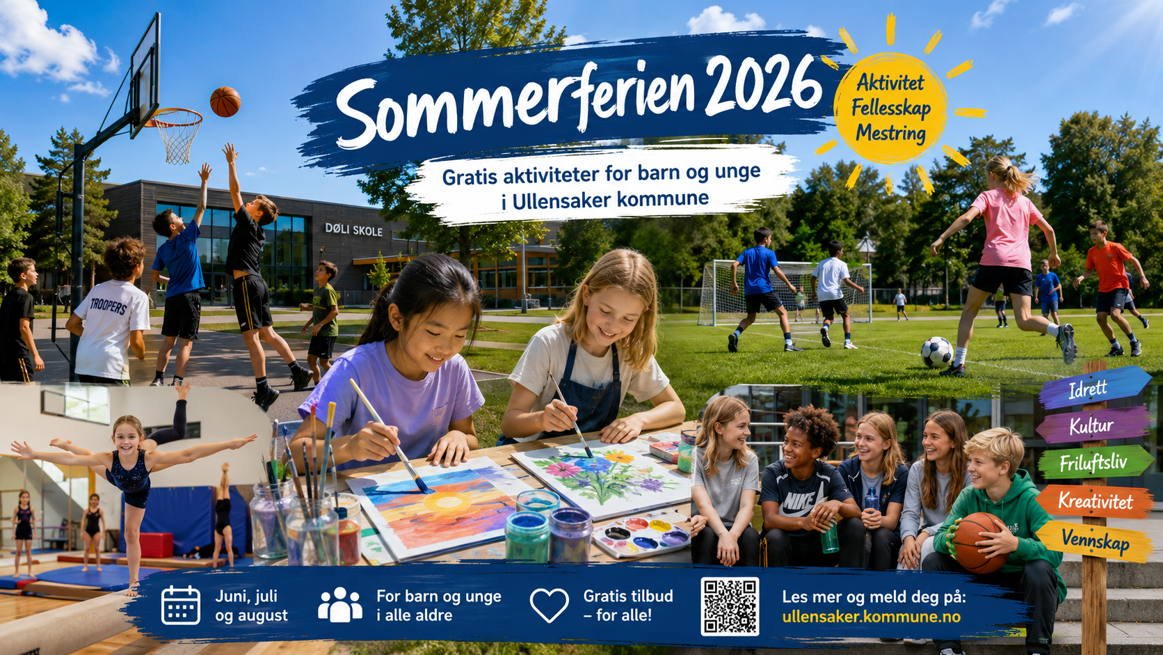 Gratis aktiviteter for barn i Ullensaker sommer 2026