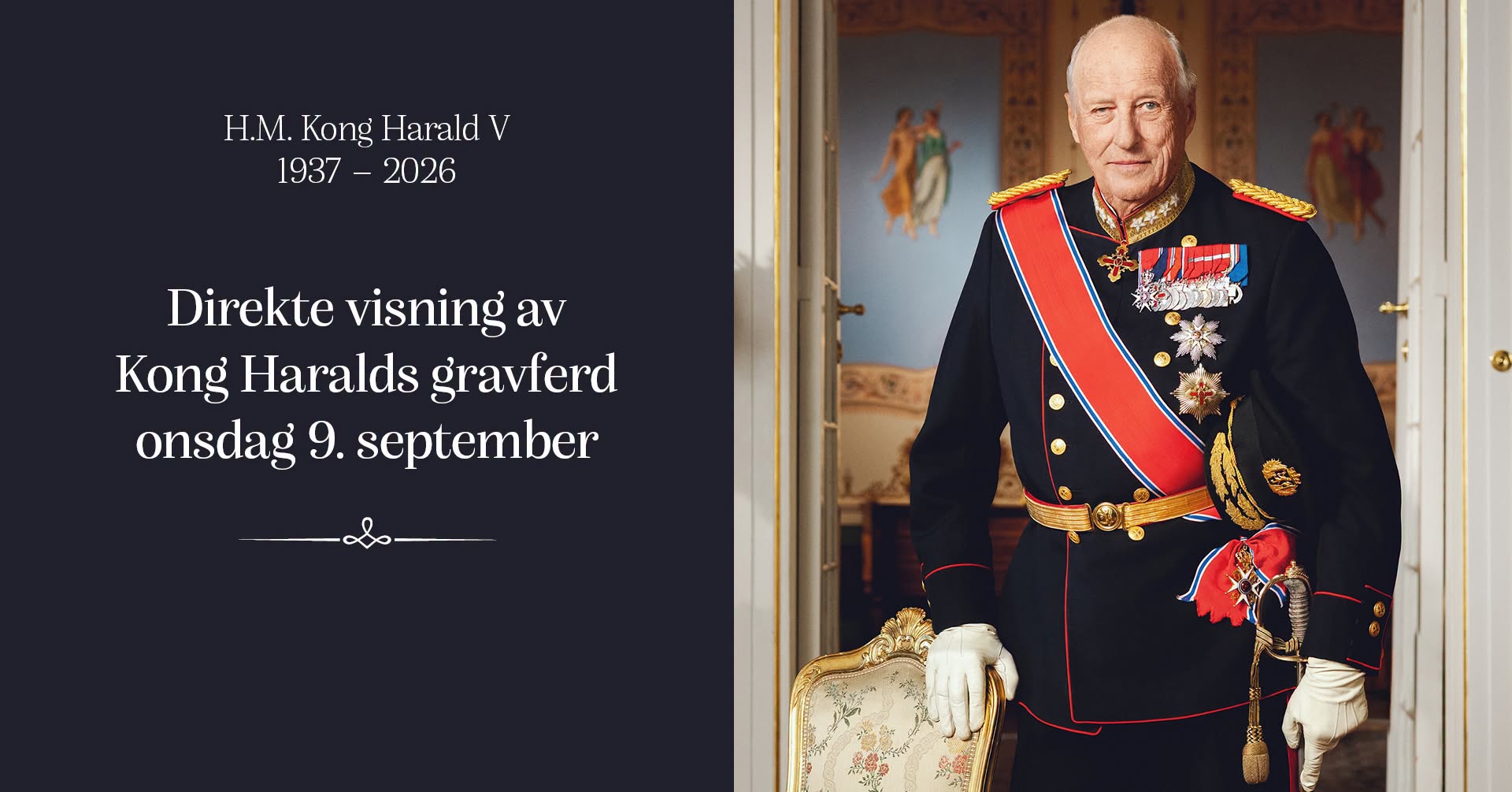 Direkte visning av H.M Kong Harald V sin gravferd