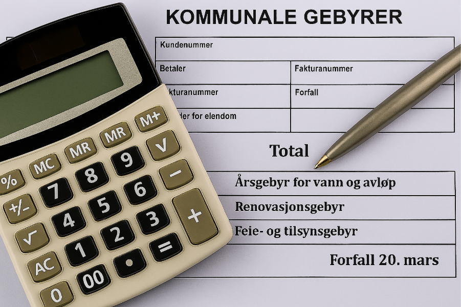 Faktura for kommunale gebyrer. Årsoppgjør for vannmåler 2025