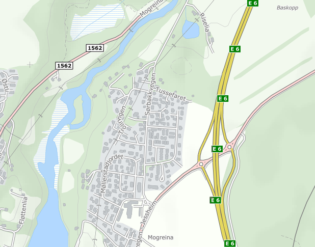 Det skal bygges gangveg langs Sørbakkevegen i Mogreina
