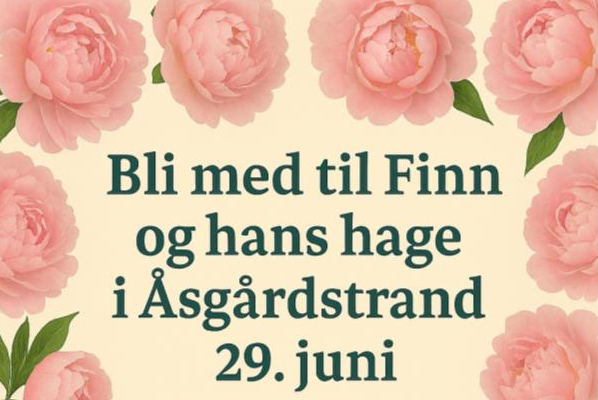 Bli med til Finn Schjøll og hans hage i Åsgårdstrand