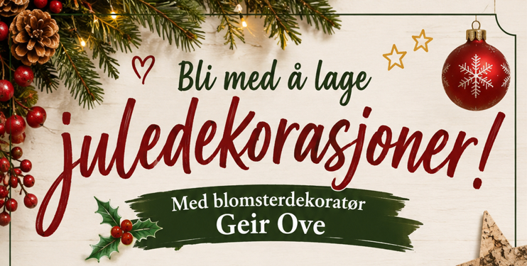 Bli med å lage juledekorasjoner!